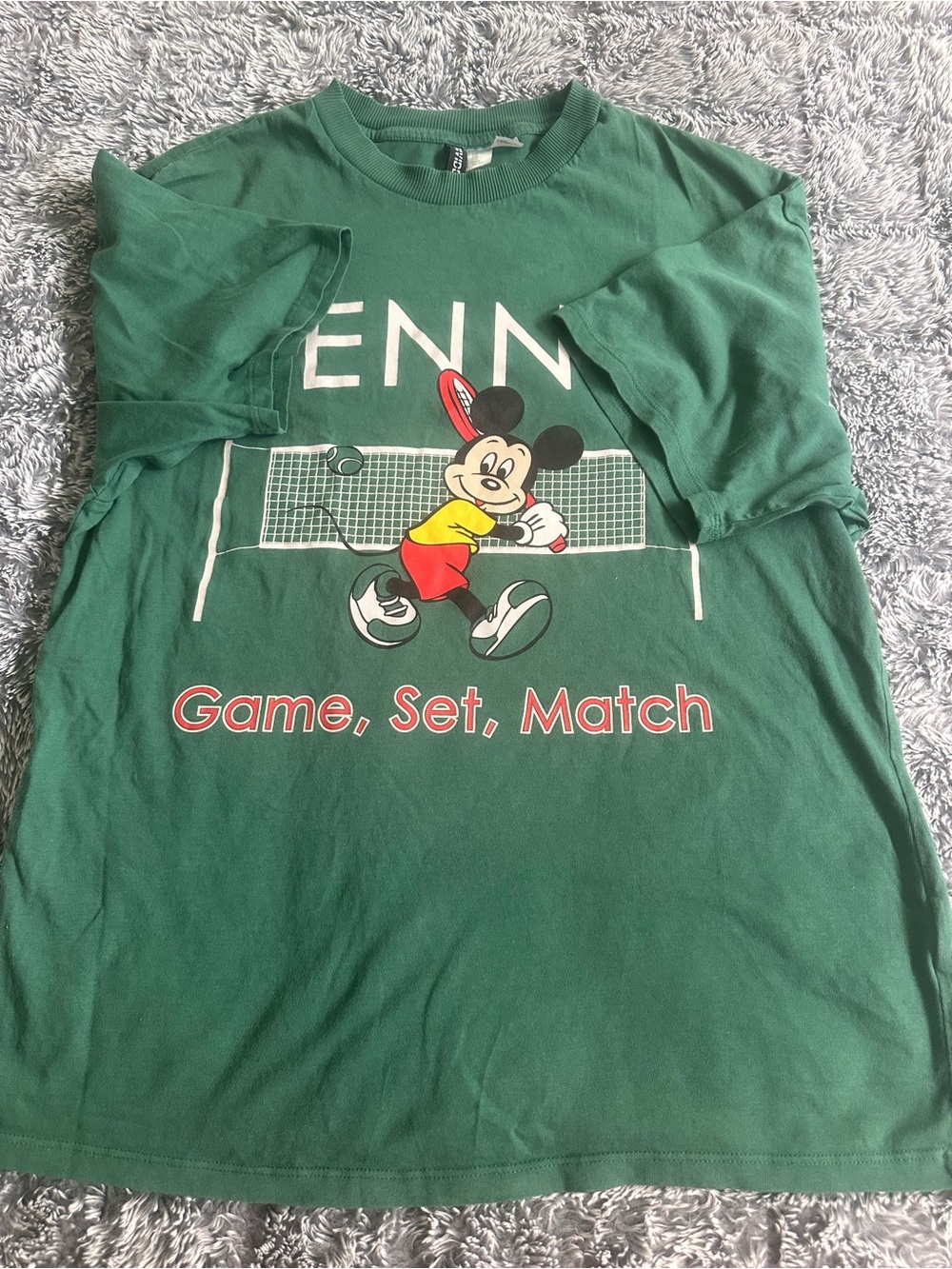 Disney Green Mickey Mouse 'Game, Set, Match' Tennis Tee